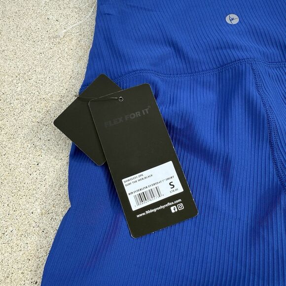 90 Degree Reflex 2 Pack Everyday Interlink Rib Bike Shorts Black/blue NWT Small - Picture 4 of 6